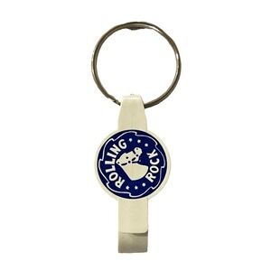 VTG Rolling Rock Beer Bottle Opener Keychain 1980s